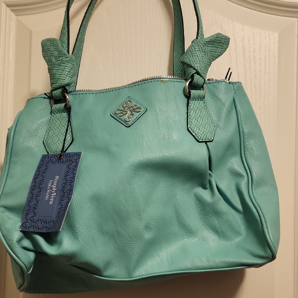 Vera Wang Turquoise Tote Bag